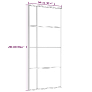 Vidaxl porte coulissante verre esg et aluminium 90x205 cm blanc 151684_3