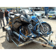 Remorque sans frein de fabrication française avec la structure châssis modulaire en acier galvanisé pour le transport de 2 moto - erde - ch 751 te2_3