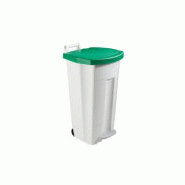 POUBELLE a pedale 90l BOOGY blanc avec couvercle coloris au choix_3