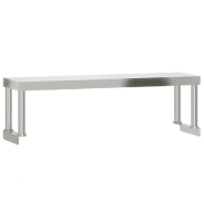 Vidaxl table de travail de cuisine avec étagère 110x55x120 cm inox 3208895_3