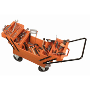 Caisse à outils métallique à compartiments sur roues - 195 mm x 637 mm x 1 203 mm - Cantilever - 1497MBW_3