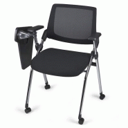 Chaise empilable anny sur roulettes, assise relevable_3