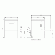 Lave-verres/vaisselle avec affichage digital Mono 230V+T Panier 450x450mm Gamme FAST Elettrobar Furnotel_3