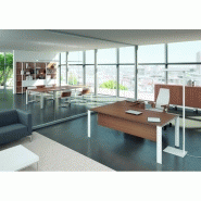 Bureau de direction en bois X7 avec retour et caisson porteur 4 tiroirs - Référence X7C01_SELECTION - Fabricant QUADRIFOGLIO_3