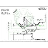 SIPREL S 2500, remorque robuste pour chantiers et transport de tourets