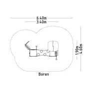 Structure multi-jeux 3 à 5 ans - UniMini Boren 8098205 - Hags - Jaune/Bleu avec fondation à enterrer_3