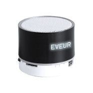Enceinte Bluetooth - Boîtier plastique noir - Pile rechargeable intégrée avec gravure lumineuse LED_3