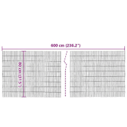 Vidaxl clôture de jardin 600x80 cm roseau 365758_3