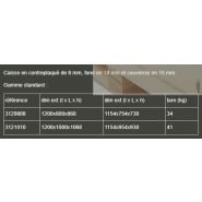 3121010 - Caisses en bois pliantes Drouin - Dimensions extérieures : 1200x1000x1068 mm - Réutilisables avec palettisation 4 entrées_3