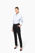 Chemise twill manches longues femme - Réf: PK507 - tissu 100% coton, entretien facile, boutons en nacre_3