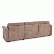 Canapé d'angle convertible Romantico - système ouverture express - matelas 16 cm - microfibre taupe clair_3