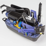 Lecteur de chèques avec deux poches de réception pour le tri automatique