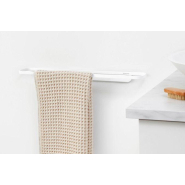 Porte-serviettes MindSet Brabantia - Design épuré en métal avec fixation cachées - Pour serviettes de toilette standard - Revêtement minéral contemporain_3