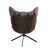 Fauteuil relax pivotant Pietra - tissu gris foncé, design contemporain et confort optimal_3