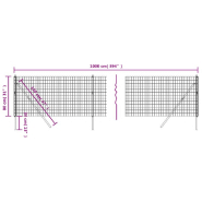 Vidaxl clôture en treillis métallique vert 0,8x10 m acier galvanisé 154048_3