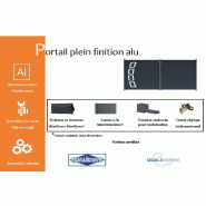 Portail battant plein finition aluminium - 2500 / 1800_3