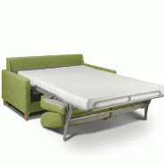 Canapé convertible OGGETTO - Matelas 16 cm - Système express - Sommier à lattes 120 cm - Velours vert - RENATONISI_3