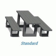 Table de pique-nique Escapade - plastique composite - 180 x 63 x 77 cm - livrée montée_3