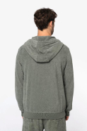 Sweat-shirt écoresponsable en éponge zippé à capuche homme - Native Spirit - Réf: NS419 - 80% coton biologique et 20% polyester recyclé_3