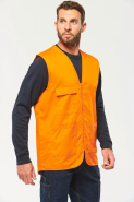 Gilet sans manches polycoton multipoches unisexe - Réf: WK608 - Disponible en plusieurs tailles et couleurs_3