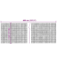 Vidaxl clôture de jardin 400x100 cm roseau 365748_3