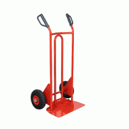 Diable à poignées à garde classique - 190259 – Bavette fixe + repliable - Roues pneumatiques_3