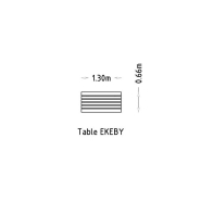 Table publique Ekeby - Hags - Hardwood/galvanisé - 8058447 - Montage 1h - 1300x660x710mm_3