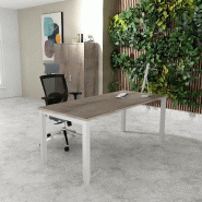 Bureau Professionnel Tempo Mobel Linea. - 140, Alu, Non, Chêne grisé_0