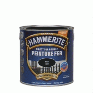 Peinture fer extérieur direct sur rouille HAMMERITE - Noir ferronnerie mat - 2.5L - Protection et décoration des métaux ferreux_3