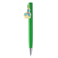 Stylo à bille en plastique - clip sur mesure - taille 25x35 mm - encre bleue - marquage UV LED inclus_3