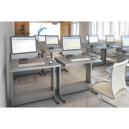 Table informatique DATA avec écran posé - nombreuses dimensions et configurations - fabrication française_3