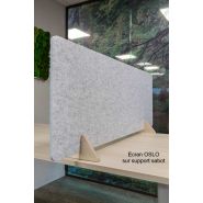 Écran de bureau acoustique OSLO - écologique et performant avec piétements en bois naturel_3
