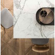 Table de réunion X6 - Plateau grès façon marbre et structure en acier - Design élégant et raffiné_3