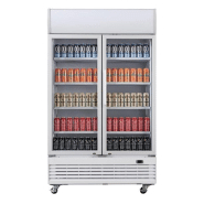 Vitrine réfrigérée 2 portes 950 litres avec roulettes - gaz écologique r290_3