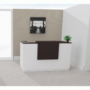Bureau de réception accueil Delta Plus - Mobel Linea - 144, Wenge, Blanc, Non_0
