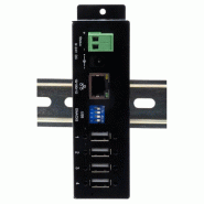 EXSYS EX-6003HMVS Serveur de périphériques 4x USB 2.0, entrée 9V-24V DC, boîtier métallique_3