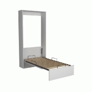 Armoire lit escamotable Dynamo blanc mat - ouverture assistée - couchage 90x200 cm - ultra plate_3