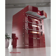 Four à pizza avec support acier inox H.800 mm 2x12 pizzas Italforni Furnotel_3