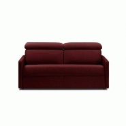 Canapé convertible LUXIA - Matelas 16 cm - Système Express - Sommier à lattes 160 cm - Microfibre bordeaux_3