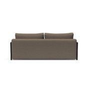 INNOVATION LIVING - Canapé design Art Déco Narvi convertible lit 200x140 cm - tissu Argus Brown - multifonctionnel et confortable_3