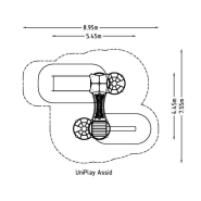 Structure multi-jeux 3 à 12 ans - UniPlay Assid - 8071397 - Hags - Poteaux bois - Vert - Sols fluents_3