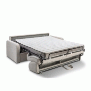Canapé convertible express Spring - Matelas ressorts 20 cm - Tissu tweed bleu lagon - Couchage 140 cm_3