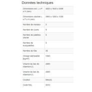 139336W - Conteneur de stockage pour produits dangereux - 3 palettes ou cuves, 3 niveaux, portes battantes_3