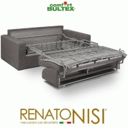 Canapé convertible express CRÉPUSCULE - Matelas 140cm Comfort BULTEX® - Microfibre taupe_3