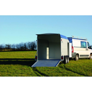 Remorque fourgon en aluminium DEBON C700 ROADSTER - PTAC 2600 Kg - 376x179xH200 cm - porte latérale - Référence HKT-3.1X1.7_3