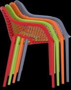 Fauteuils empilables - Lot de 4 - AIR polypropylène_3