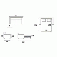 Canapé-lit compact 3 places Denso - ouverture rapide express 140cm - microfibre marron - matelas 18cm - sommier à lattes Renatonisi_3
