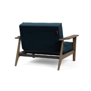 Fauteuil design convertible lit Splitback Frej - Argus Navy Blue - Innovation Living - Accoudoirs Chêne Fumé - 90x115 cm_3