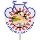 Miroir pour pistes cyclables sur cadre - Gamme Citymir - Diamètre 400 mm sur cadre PVC - Garantie 3 ans_3