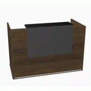 Comptoir d'accueil lumineux pour 2 personnes TERA  - MDD - Gris ombre, 286, Noyer Canaletto_3